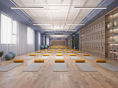 Modern Yoga Room Moon Center Yoga Room 3d model