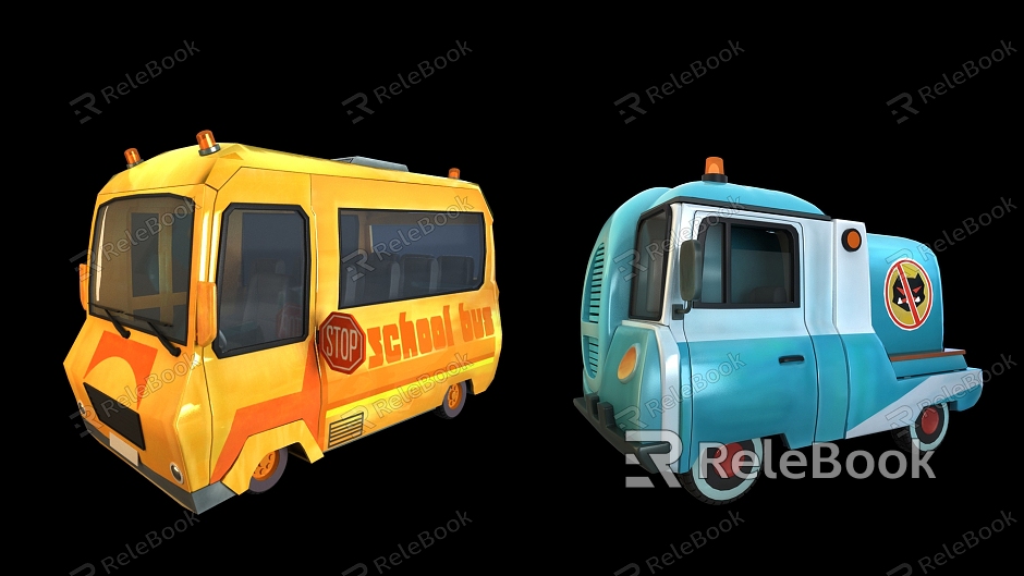 Cartoon Bus Cartoon Car Toy Car model