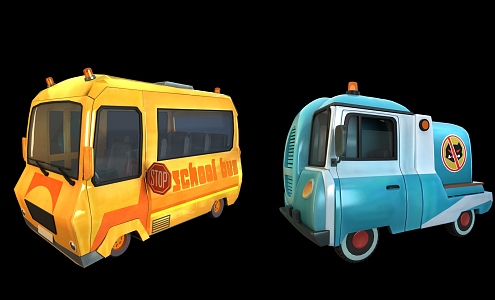 Cartoon Bus Cartoon Car Toy Car 3d model