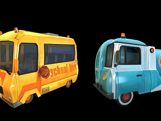 Cartoon Bus Cartoon Car Toy Car 3d model