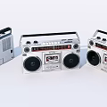 Modern radio Old radio Old objects 3d model
