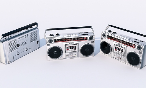 Modern radio Old radio Old objects 3d model