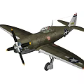 Vintage US Navy Fighter Jet With Green Fuselage Propeller And Star Emblem Design