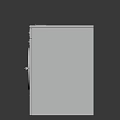 Front Loading Gray Washing Machine With Modern Control Panel And Sleek Design