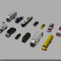 Various Types of Vehicle Toy Models Including Trucks Buses and Cars