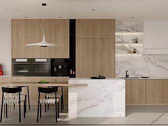 Open Kitchen Modern Kitchen 3d model