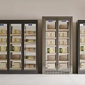 Stainless Steel Medical Refrigerators with Organized Medicine Storage and Glass Doors