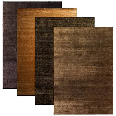 Square Rugs in Brown Purple and Dark Tones with Soft Textured Surface for Interior Design 3d model