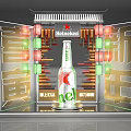 Heineken Beer Bottle Display With New Year Decorations And Chinese Characters