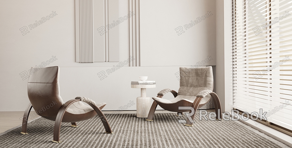 Modern leisure table and chair combination leisure chair model