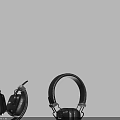 Modern Over Ear Leather Headphones With Comfortable Ear Cups And Metal Accents Design
