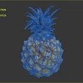 Fresh Ripe Pineapple With Vibrant Yellow Skin And Green Leafy Crown
