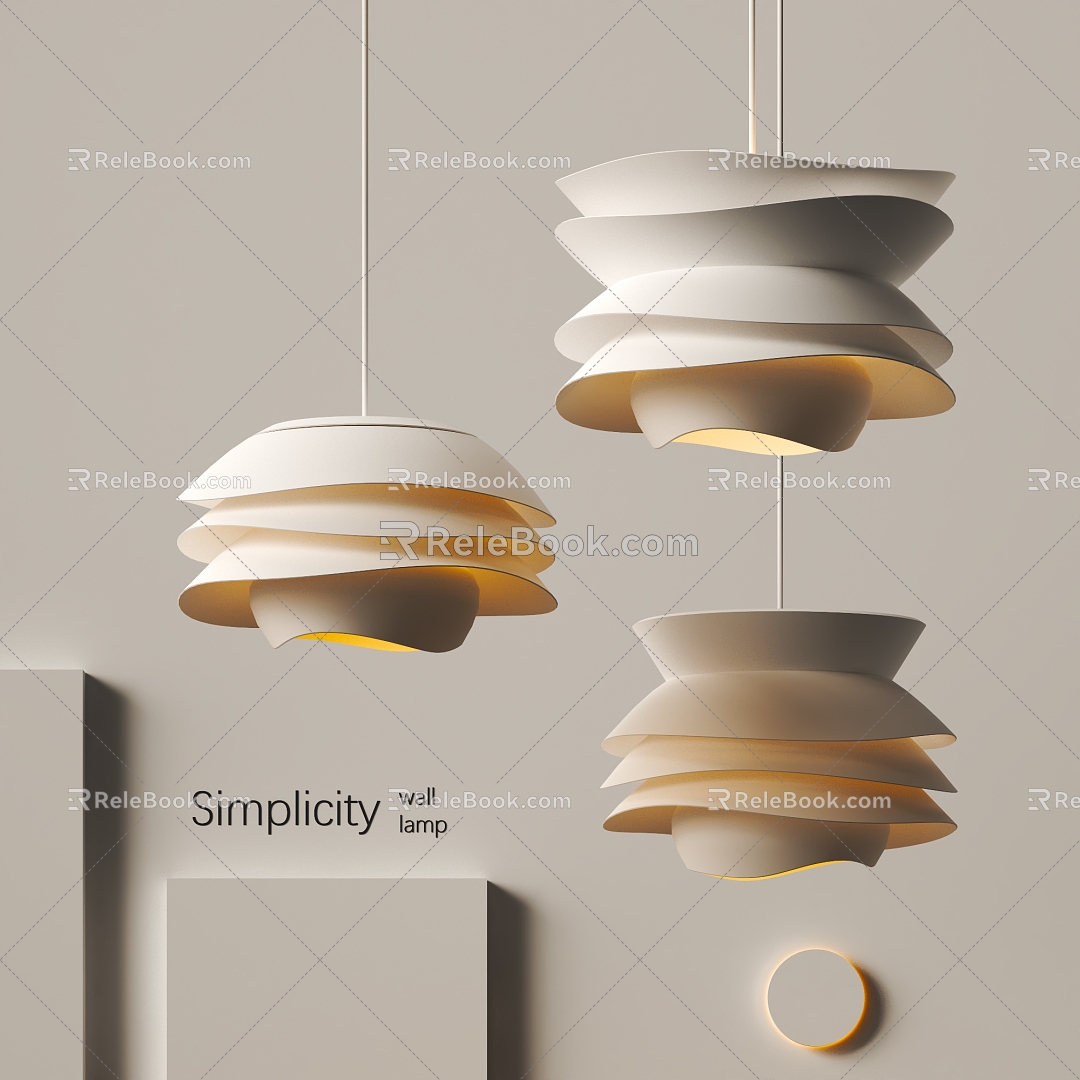 Modern chandelier 3d model