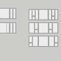 Modern Window Design Featuring Single Panel And Sliding Double Panel Styles 3d model