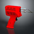 Red Durable Ergonomic Handheld Tool With Double Nozzle And Industrial Design 3d model