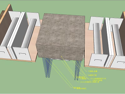 Structural Building Components With Precast Concrete Panels And Steel Supports 3d model