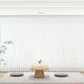 modern floor-to-ceiling window balcony window dream curtain 3d model