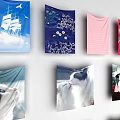 Anime Themed Posters In Various Sizes With Cartoon Character Designs