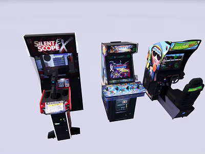 video game city equipment 3d model