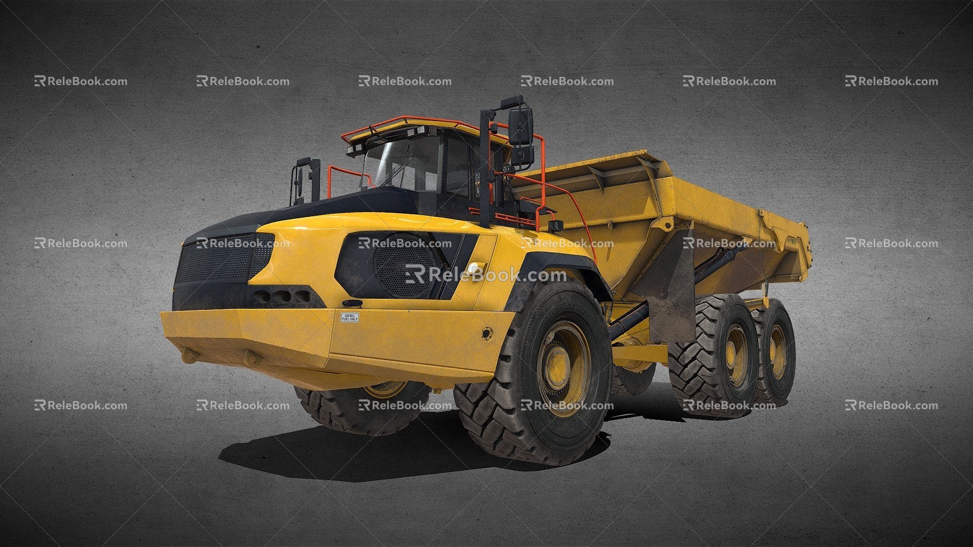 articulated dump truck 3d model