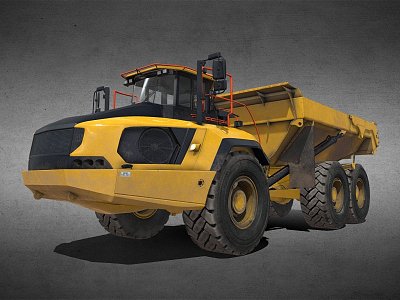 articulated dump truck 3d model