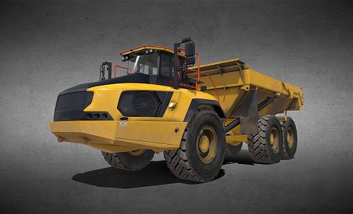 articulated dump truck 3d model