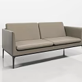 Modern Gray Sofa Set With Two Seater Sofa Single Armchairs And Metal Legs