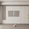 Modern sofa background wall 3d model