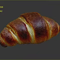 Freshly Baked Buttery Croissant With Golden Brown Flaky Layers And Shiny Crust