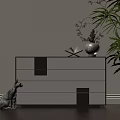 Modern Entryway Console Table With Vase Book Cat And Plant Shadows In Natural Light
