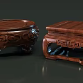 Traditional Wooden Carved Decorative Stands With Intricate Patterns In Various Shapes