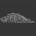 sandstone pile sandstone pile gravel pile pile rock 3d model