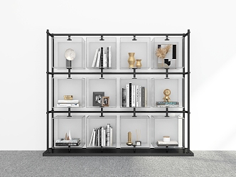 Modern Bookshelf Floor Bookshelf Storage Rack Display Rack Decorative Shelf Bookshelf 3d model