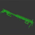 Industrial Metal Equipment Track Structure With Support Brackets And Panels