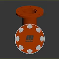 Red Martin Hardware Tool Industrial Pipe Fitting With Flange And Bolts