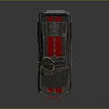 Vintage Sports Car With Red Stripes Metallic Body And Sporty Design