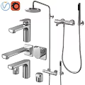 Modern Stainless Steel Bathroom And Kitchen Faucets With Shower Systems Design