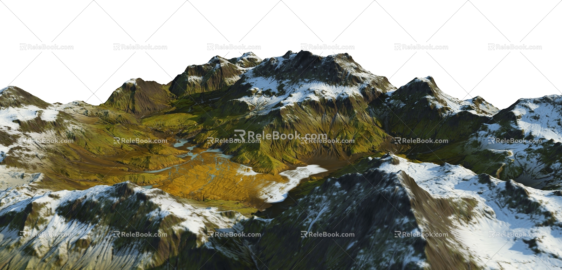 Landscape Mountain Outdoor Landscape 3d model