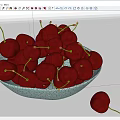 Fresh Ripe Juicy Cherries In A Decorative Ceramic Bowl On White Background
