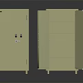 Practical Metal Storage Cabinet With Lockable Doors And Multiple Internal Shelves