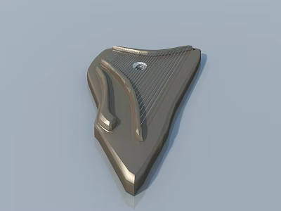 Modern Metal Swing Door With Curved Structure For Home Interior Design 3d model
