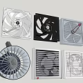 Different Styles of Air Conditioner Vents with Modern Grille and Fan Designs