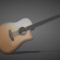 High Quality Professional Acoustic Guitar With Light Brown Wooden Body Modern Design And Smooth Fingerboard