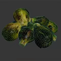 Roasted Brussels Sprouts With Green And Golden Color On Dark Background
