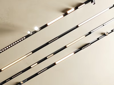 Modern LED Downlights and Spotlights with Slim Adjustable Profiles and Decorative Design for Indoor Use 3d model