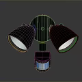Black Dual Head Lighting Fixture Set with White Sensor and Modern Minimalist Design