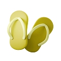 Modern Slippers Beach Slippers Cartoon Slippers 3d model