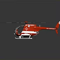 Red Helicopter Design for Aerospace Exploration and Space Research Missions 3d model