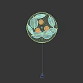 Modern Metal Geometric Chandelier with Circular Framework and Warm Glowing Light
