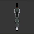 Custom Green Motorcycle With Shark Mouth Design Black Seat And Metallic Body